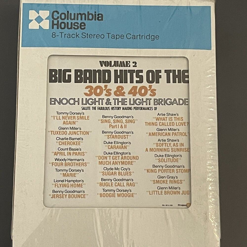 Vintage Big Band Hits 30S 40S Vol 2 Columbia House 8-Track Stereo Cartridge